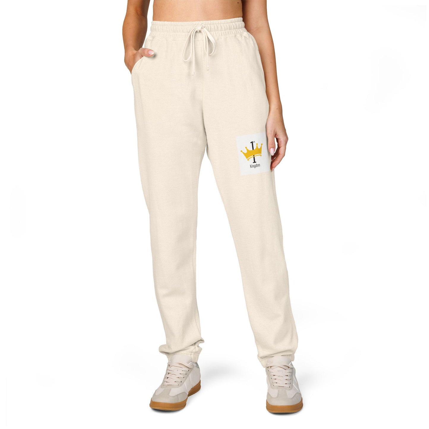 Casual Fleece Sweatpants with Crown Design, Comfortable Lounge Pants for Relaxation, Great for Home, Travel, and Gifts