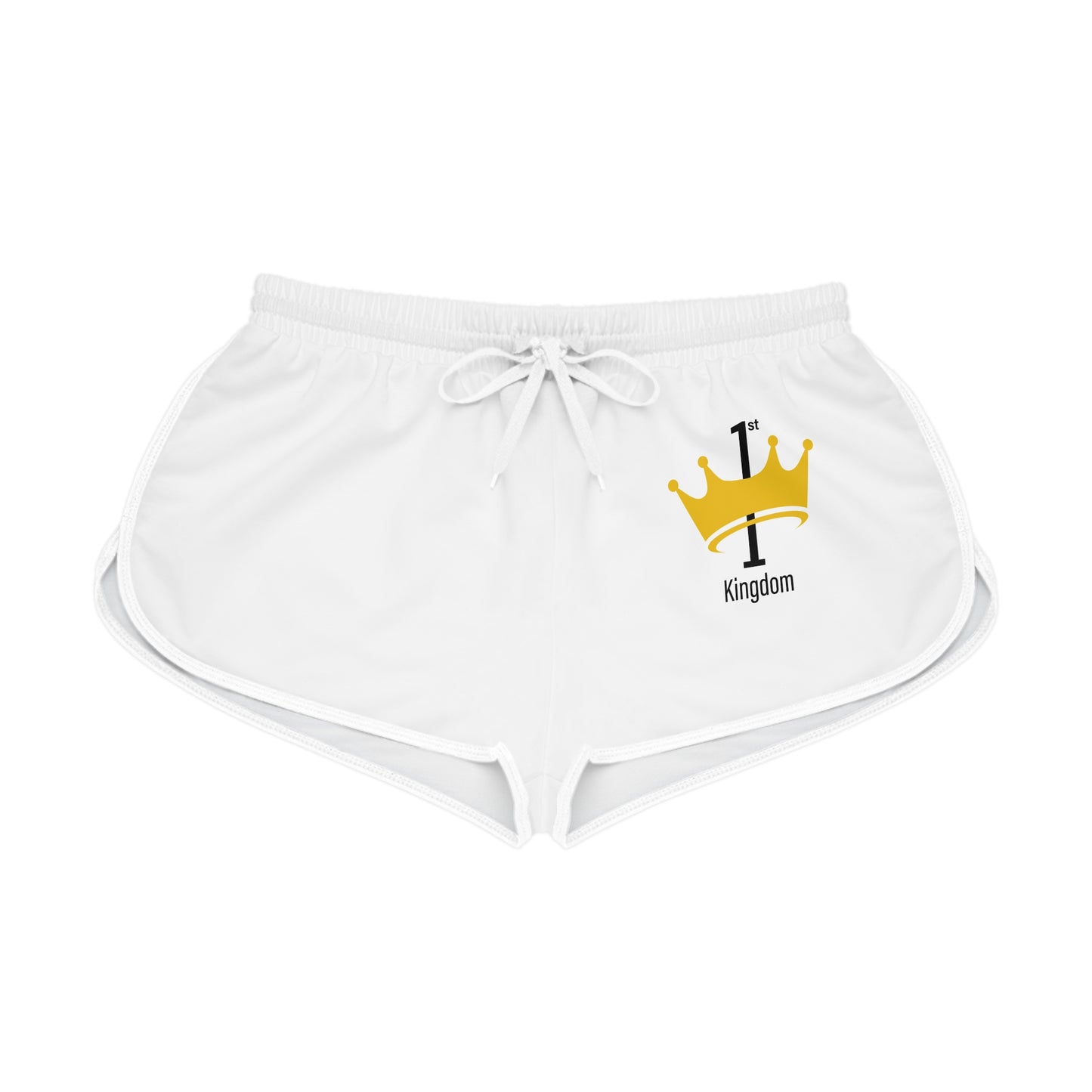 Crown Graphic Women's Relaxed Shorts, summer lounge shorts, casual wear, beach outfit, gift for her, comfortable sleepwear