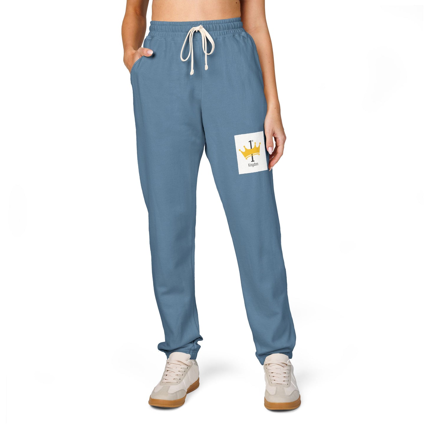 Casual Fleece Sweatpants with Crown Design, Comfortable Lounge Pants for Relaxation, Great for Home, Travel, and Gifts