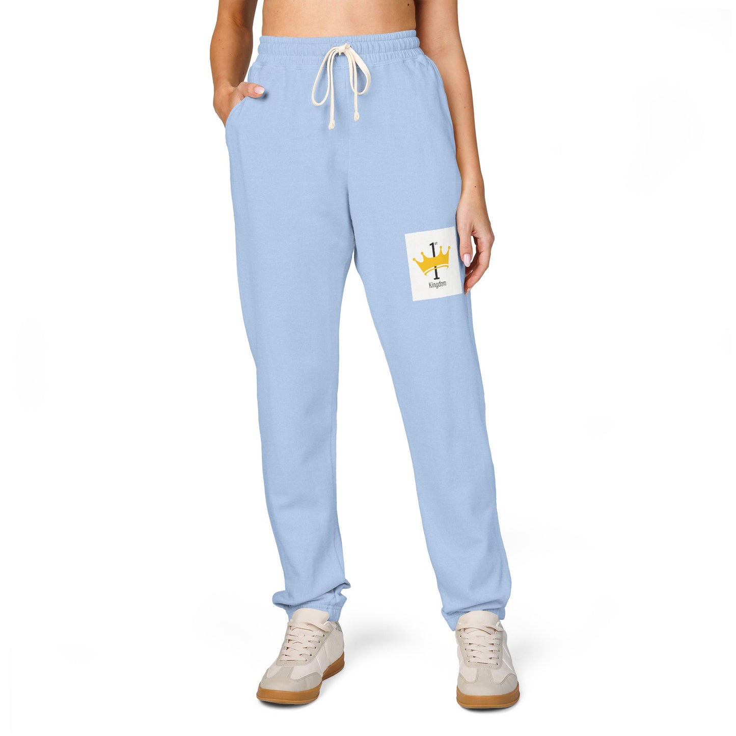 Casual Fleece Sweatpants with Crown Design, Comfortable Lounge Pants for Relaxation, Great for Home, Travel, and Gifts