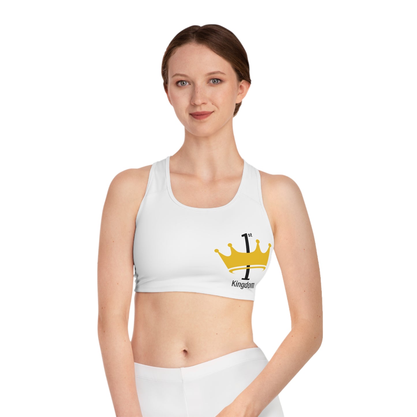 Crowned Sports Bra - Activewear for Fitness Lovers, Workout Gear, Yoga Top, Gym Apparel, Motivation Bra, Fitness Gift