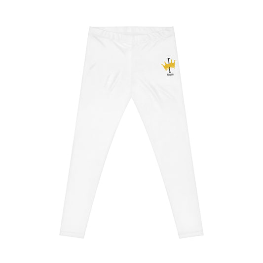 Crown Pattern Women's Casual Leggings, Stylish Activewear, Comfortable Yoga Pants, Fashionable Athleisure, Gift for Her