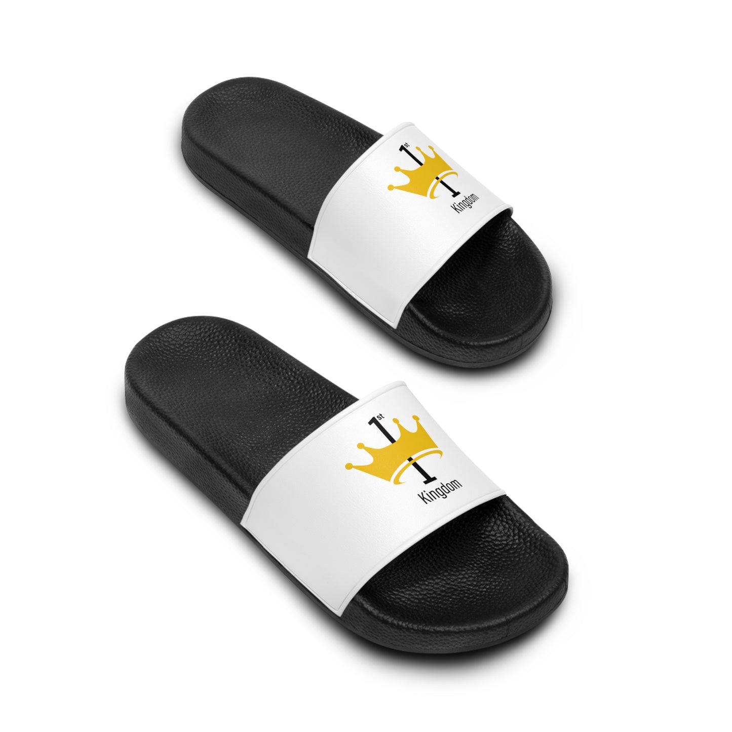 Men's Slide Sandals with Crown Design | Stylish Summer Footwear, Casual Slides, Outdoor Sandals, Gift for Him, Beach Ready