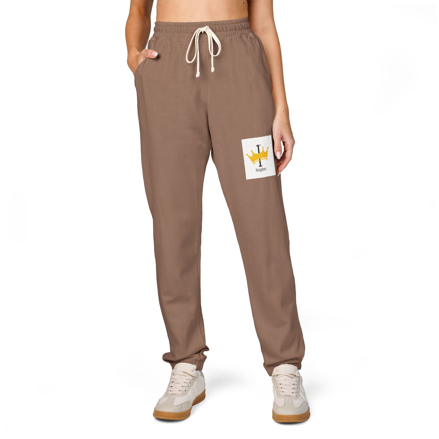 Casual Fleece Sweatpants with Crown Design, Comfortable Lounge Pants for Relaxation, Great for Home, Travel, and Gifts