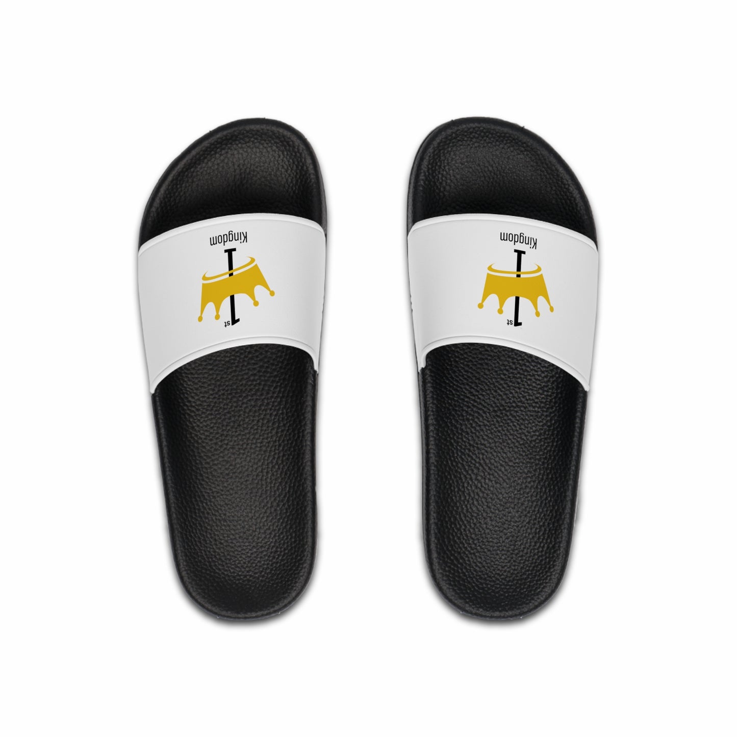 Men's Slide Sandals with Crown Design | Stylish Summer Footwear, Casual Slides, Outdoor Sandals, Gift for Him, Beach Ready