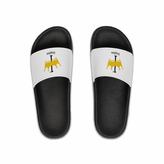 Men's Slide Sandals with Crown Design | Stylish Summer Footwear, Casual Slides, Outdoor Sandals, Gift for Him, Beach Ready