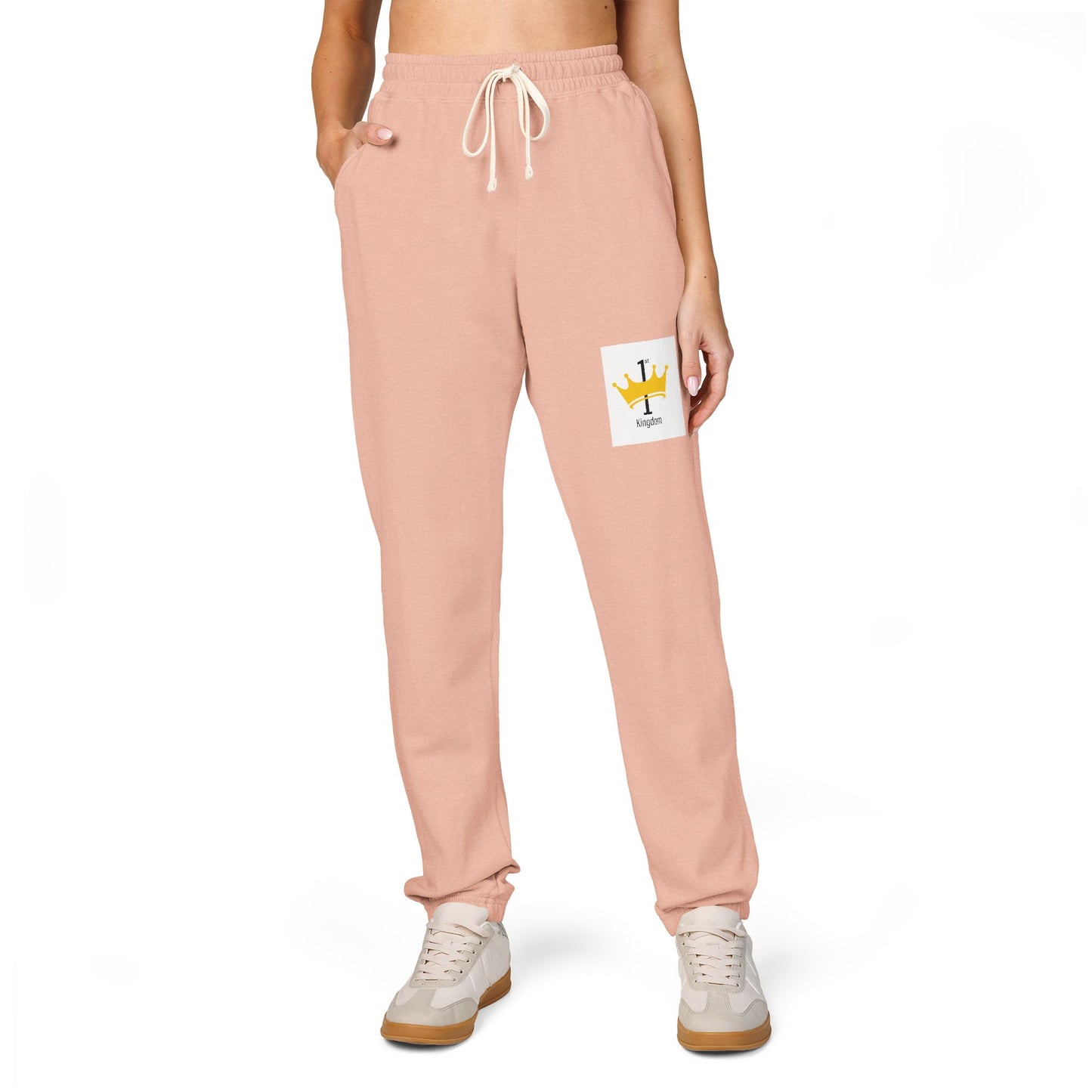 Casual Fleece Sweatpants with Crown Design, Comfortable Lounge Pants for Relaxation, Great for Home, Travel, and Gifts
