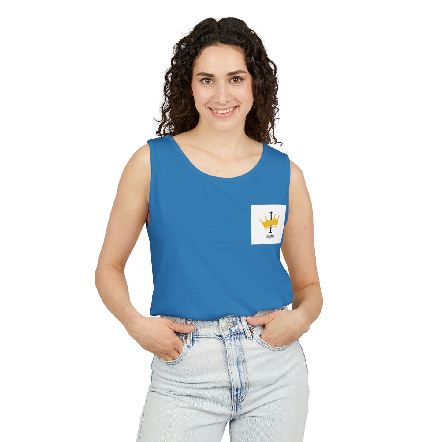 Crown Kingdom Tank Top, Unisex Sleeveless Shirt, Summer Apparel, Gift for Him/Her, Casual Wear, Festival Clothing